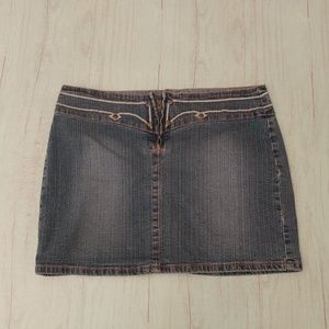 Vigoss Distressed Denim Mini Skirt - Size 11/12 JR